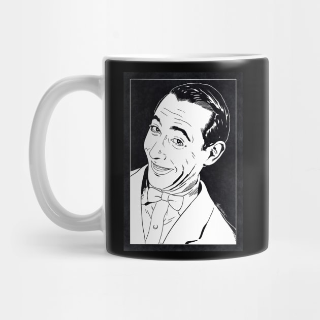 PEE WEE HERMAN (Black and White) by Famous Weirdos